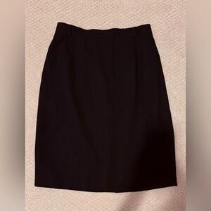 Escada Margaretha Ley Black Virgin Wool Pencil Skirt Size 40